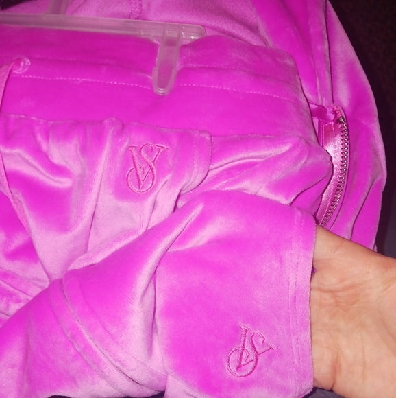 Victorias Secret Pink Velour Tracksuit Set - Picture 3 of 4